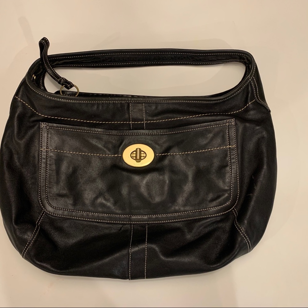 Coach Black Leather Bag Ergo Collection